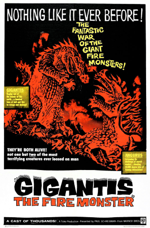 The United States poster for Gigantis, the Fire Monster