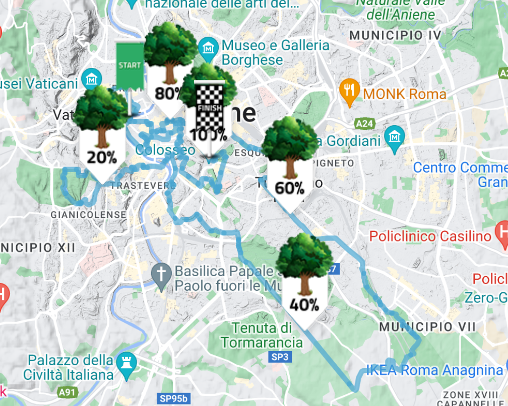 Map of Route Taken