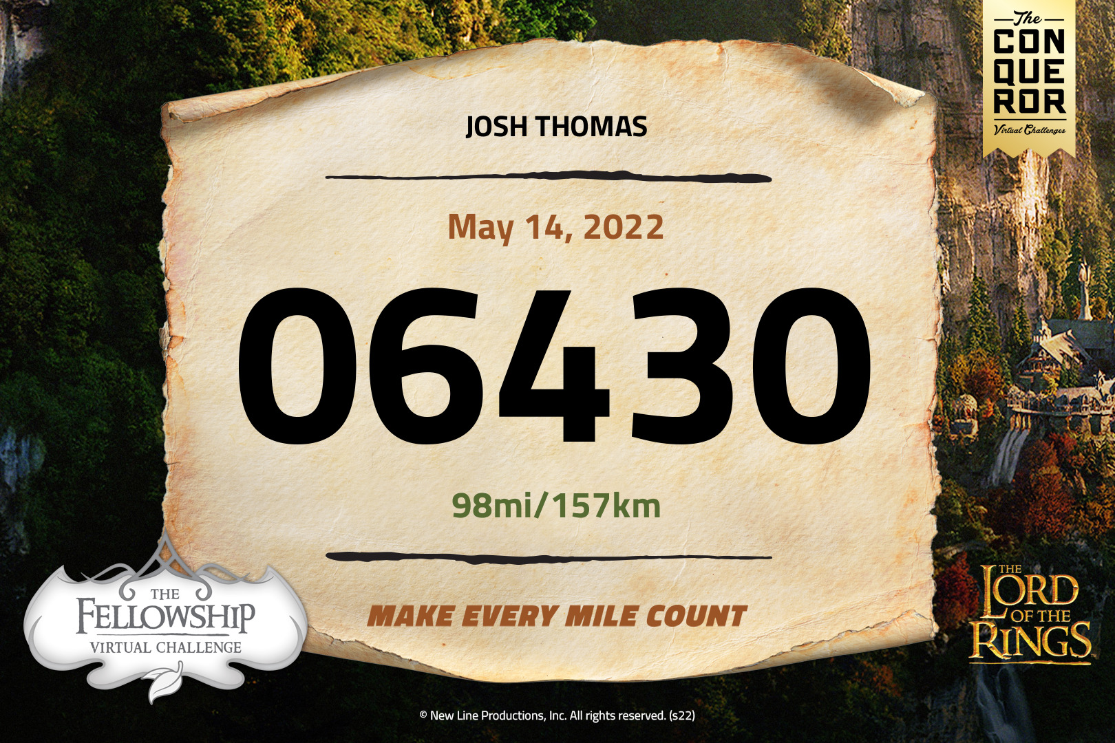 The Fellowship Bib Number